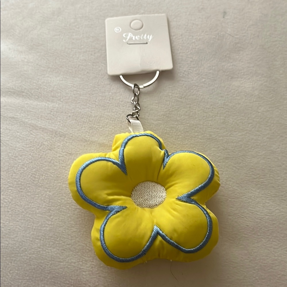 Pretty Yellow and Blue Bag Accessories, keychain NWT